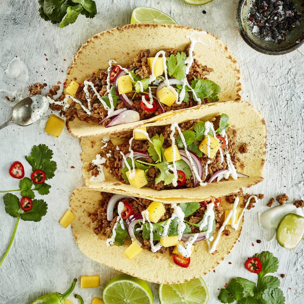 3 fresh and healthy tacos