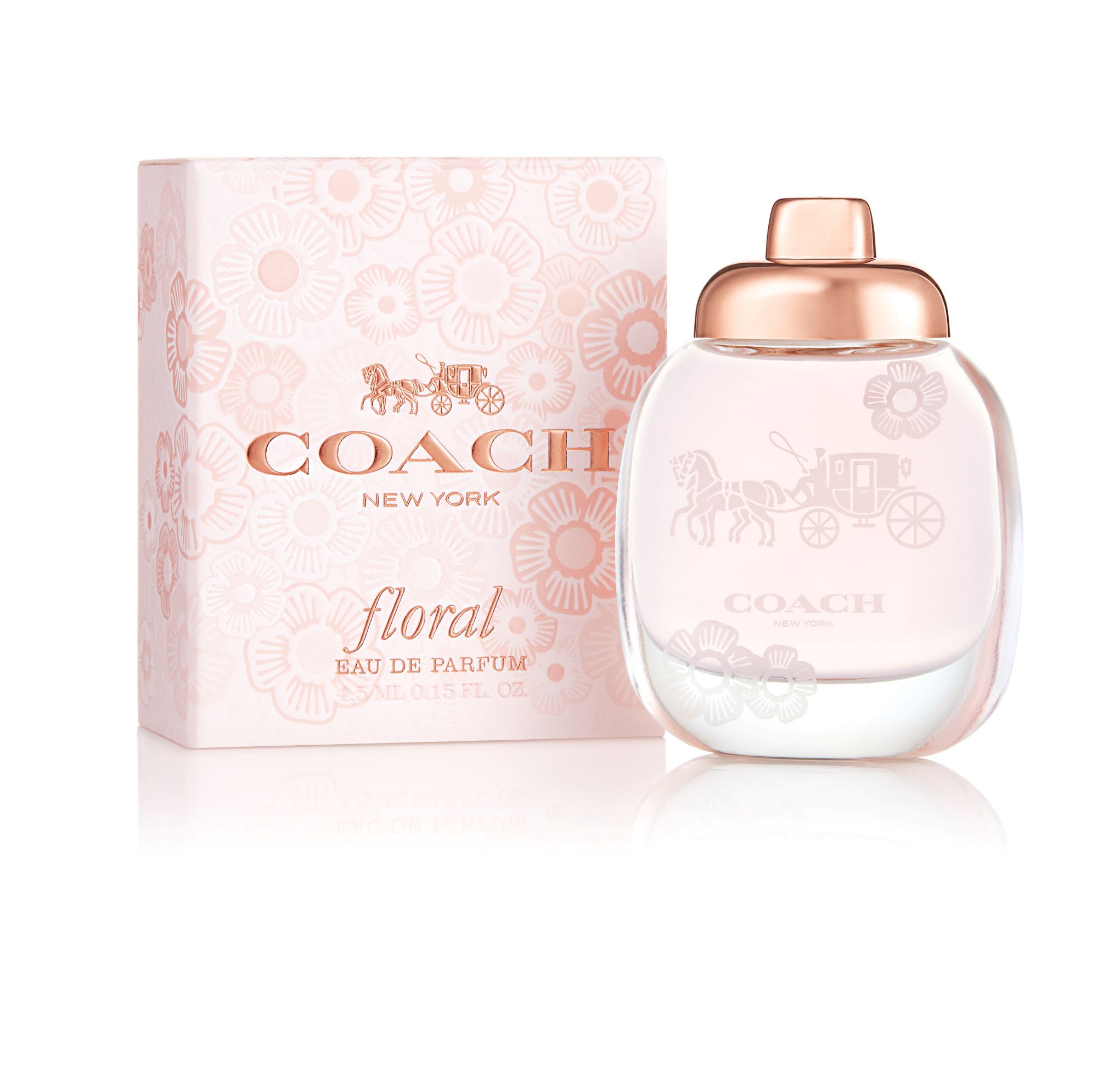 Coach Floral scented pink perfume bottle
