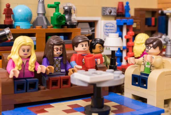 lego people sat on the sofa