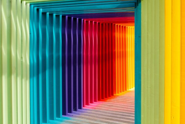 A colourful walkway